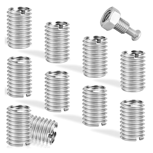 10 Stück Gewindehülsen M10 auf M8 – Präzisionsgewindehülsen, hochtemperaturbeständig, vibrationssicher, ideal für Maschinenbau und Industrieanwendungen, einfach zu warten, Multifunktional