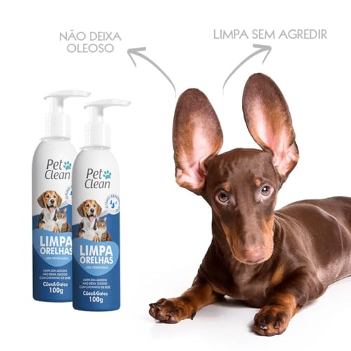 Kit Pós Banho Pet Clean - Limpa Orelhas, Patas, Lágrimas e Hidrata Patinhas