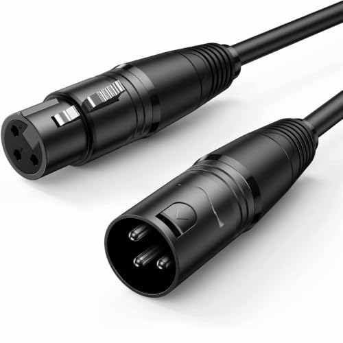 Cable XLR Canon DMX Balanceado Macho a Hembra 5 Metros
