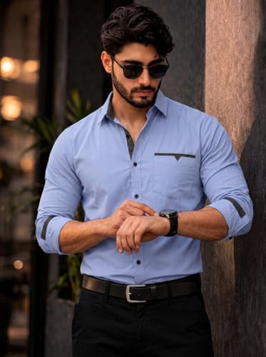 Image of Amazon Brand - INKAST Cotton Shirt for Men | Regular Fit Full Sleeve Casual Shirt | Stylish Formal Office Wear Shirts for Men | Soft Comfortable Breathable Cotton Fabric | Fashionable Office Wear