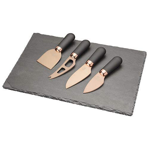 Taylor's Eye Witness BROOKLYN ROSE GOLD 4 PCS KNIFE PLUS STATE CHEESE SERVING BOARD cheeseSERVE set, one