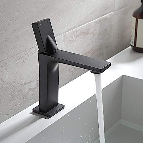 Mitigeur de lavabo en laiton massif YRYRYW avec finition noire haute résistance