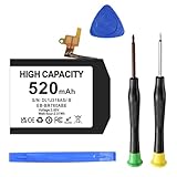 WAEUUKKPO [520 mAh] Batterie de rechange pour Samsung Gear S3 Frontier SM R760 et Gear S3 Classic, 3,85 V, pour SM R760, R770, R765 EB BR760ABE GH43 04699A