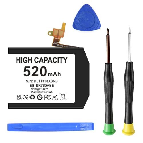 WAVYPO Battery for Samsung Gear S3 Frontier SM-R760 and Gear S3 Classic, 520mAh 3.85V Battery Replacement for SM-R770 BR760 R765 EB-BR760ABE GH43-04699A with Repair Tools kit