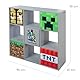 phoenix group Minecraft - 3x3 Regal, Raumteiler mit Türen und offenen Fächern, Grau