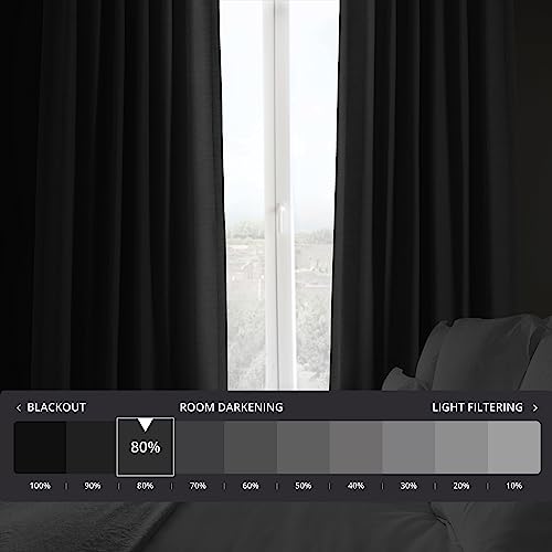 HPD Half Price Drapes Bellino Room Darkening Curtains 96 Inches Long Curtains for Bedroom & Living Room (1 Panel), 50W x 96L - Image 2