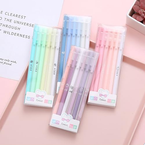 Set de 12 bolígrafos de tinta negra gel 0.5mm punta fina miniatura 7