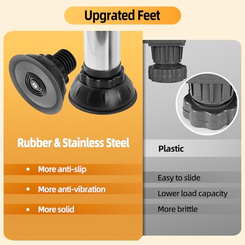 Upgrade-Mini-Fridge-Stand-Height-82-94-Adjustable-Washer-and-Dryer-Pedestal-Universal-Stand-Base-with-4-Strong-Heavy-Duty-Feet-for-Washing-Machine-Laundry-and-Refrigerator-Black