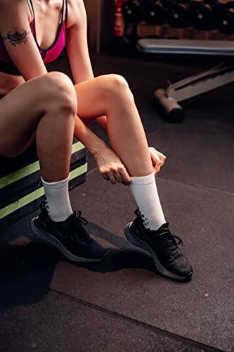 Fiber Knit Powersox-meia Cano Medio, Meias DE Compressão Adulto Unissex, Branco (White), G