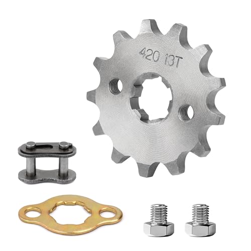 Tunejoy Moto Pignone 420 13T 17mm Motore Pignone Anteriore per 50cc 70cc 90cc 110cc 125cc Dirt Pit Bike Mini Bike ATV 4 Ruote Moped