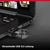 SANDISK Ultra Dual USB-Laufwerk m3.0 256 GB Smartphone Speicher (Mobiler Speicher, Micro-USB & USB Type-A 3.0 Anschluss, versenkbarer Doppelanschluss, 130 MB/s Übertragung) – Ansicht 3