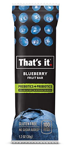 That’s it. (12 Pack Blueberry)Probiotic Fruit Bar Immunity Booster & Support Active Cultures to Promote Healthy Gut & Digestion 100% All Natural Ingredients Whole 30 Compliant Paleo Allergen Friendly