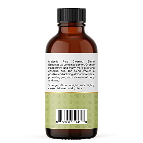 Image of Majestic Pure Cleaning Essential Oil for Diffuser - 1 Fl Oz | Use in diffusers, oil burners and DIY candles to enjoy a pleasant aromatic experience.