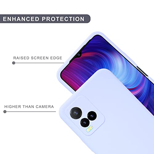 Image of SPRIG Compatible with VIVO Y33s Phone Liquid Silicone Cover Premium Back Cover Drop Tested Shock Proof Mobile Case for Men, Women, Boys and Girls with Camera Protection (Light Purple)
