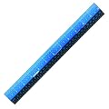 Victor EZ12PBL Plastic Dual Color 12 Inch Easy Read Ruler with Inches, Centimeters and Millimeters Measurements, Blue/Black