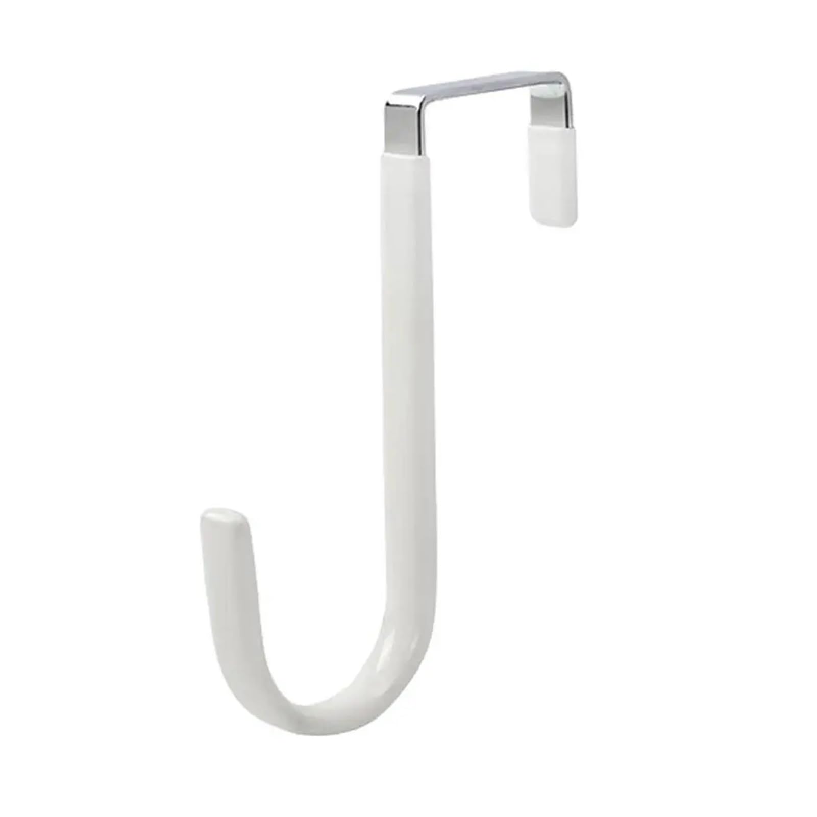 AXVORO Over Door Hanger 1Pcs Hanging Organizer Over The Door Hooks Bathroom Bedroom Kitchen Nonstick Non-Punching Towel Coats Hangers Metal(White)