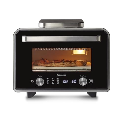 Panasonic NB-G300 FlashXpress Air Fry Pizza Oven, 20L Countertop Indoor Oven, 755°F, 12” Pizza Capacity, Pizza Air Fry Grill Bake Roast Broil, 3-Min Neapolitan Pizza, 6 Accessories Included