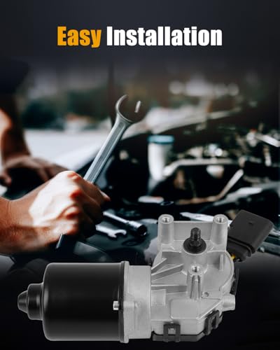 Image of ROADFAR Front Windshield Wiper Motor Fit for Audi for A4 Quattro 2003-2009 | Fit For Audi For A4 2002-2009|For Audi For RS4 2007 2008|For Audi For S4 2004-2009|Replace 0390241538|13111211|4 Pins