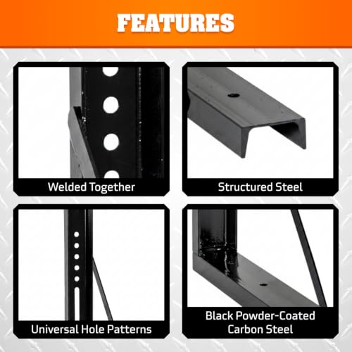 Image of Buyers Products 1701015 Underbody Truck Box Brackets 24 x 24 In Black