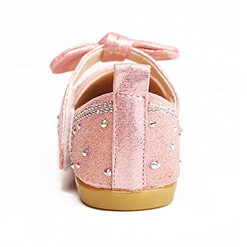 Toddler/Little Girl Adorable Mary Jane Dress Shoes Glitter Ballet Flats for Flower Girl Party School Shoe4