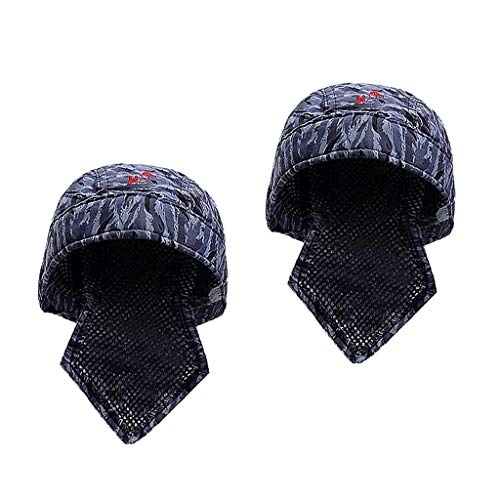 PULABO 2pc bleus soudeurs de protection de type bandana cagoule soudeur chapeau chapeau de soudure durable et utile Exquis, avancé