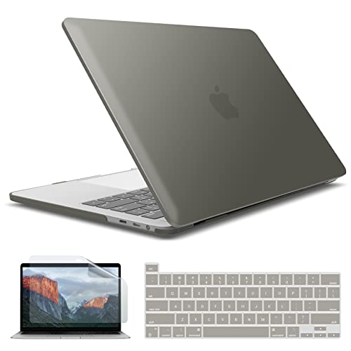 Ibenzer Compatible With 2023 2022 M2 Macbook Pro 13 Inch Case 2021-2016 M1 A2338 A2289 A2251 A2159 A1989 A1706 A1708, Hard Shell Case & Keyboard Cover For Mac Pro 13, Gray, T13Gy+1A #TOP3