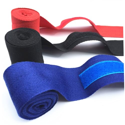 balacoo Cotton Boxing Wraps Hand Wrapping Belt for Boxing Thai Injury Prevention Stick Pad Closure Easy to Carry