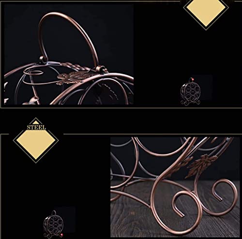 Soporte para vino de alambre grueso color bronce para 6 botellas miniatura 4