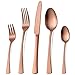Bestdin Besteck Set 6 Personen, 30 teilig Edelstahl Besteckset Roségold Matt Essbesteck Set mit Messer Gabel Löffel, Hochwertiges Edelstahlbesteck, Spülmaschinenfest.