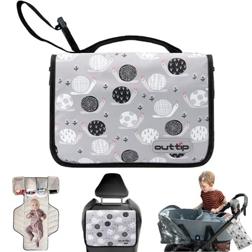 Image of outtip Toddler Extra Large Portable Diaper Changing Pad,Foldable Travel Diapering Changing Mat with Pockets,Reusable Compact Changing Station for Girl & Boy