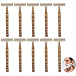 10PCS Disposable Razors, Wheatstraw Razors Biodegradable Single-Use Body and Face Shaver Twin Blades Shave Each Hair Length Safely and In a Skin Friendly Manner Travel-Friendly Grooming Solution