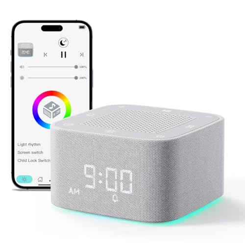 La mejor selección de Relojes para bebés que puedes comprar esta semana. 42 Sound Machine - Despertador con 32 sonidos calmantes, luces nocturnas, altavoz Bluetooth, control de aplicación, dispositivo de ruido blanco con reloj regulable, máquina de ruido...