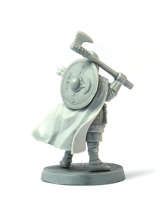 Viking Warlord, Wargame Miniature SAGA 28 mm, Resin, Grey