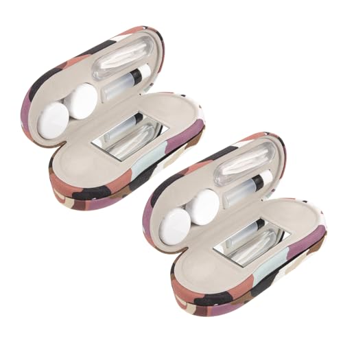 Étui lentilles et lunettes de voyage rigide double UPKOCH pour camping