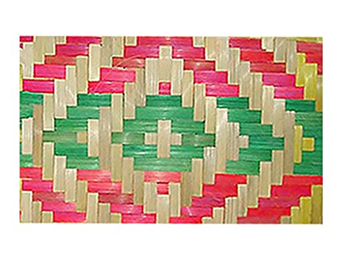 Hardia Bamboo Handicraft Handmade Natural Hand Fan Pankha Bena for Natural Cool Air Set of 12 (Multicolour)