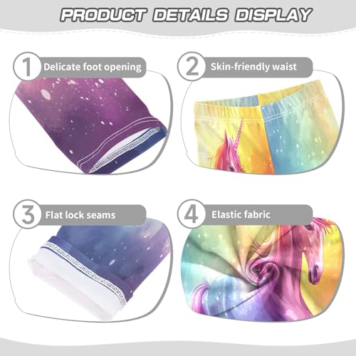 Toddler Girls Leggings Printed Yoga Pants Leggings Rainbow Unicorn for Kids3