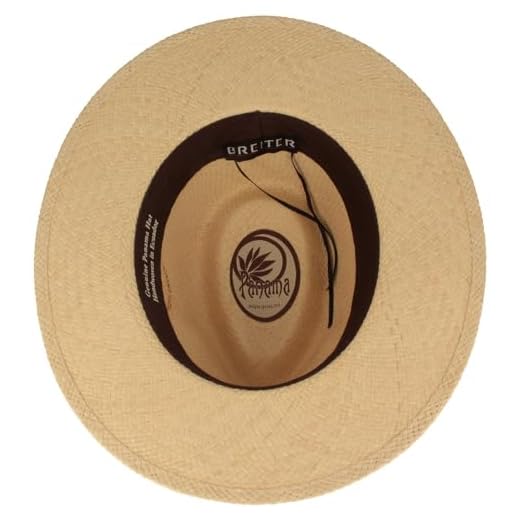 Breiter Original Panama Hat, Straw Hat, Summer Hat, Made in Italy, Hand Braided, UV Protection 50+, Break Protection, natural, XXL