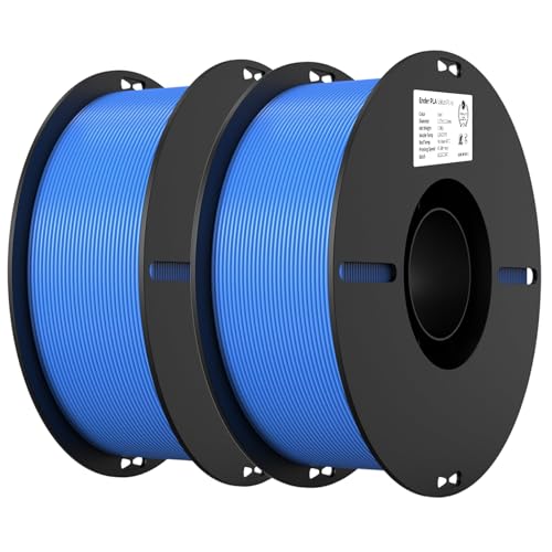 Creality PLA Filament 1.75mm PLA 3D Printer Filament, 2kg Cardboard Spool (4.4lbs), Dimensional Accuracy +/- 0.02mm, Fit Most FDM Printer (Blue & Blue 2-Pack)