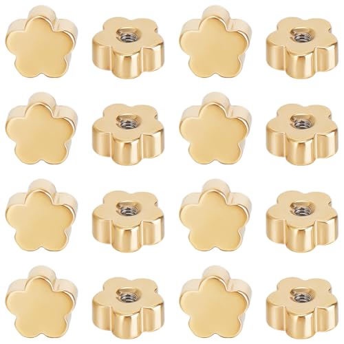 Beebeecraft 1 Caja De 50 Tornillos De Acero Inoxidable Orificio: Calibre 0.8mm 20 Repuesto De Tuercas De Metal Plateadas Para Pendientes Con Forma De Flor Chapadas En Oro De 18 Quilates Suministros Beebeecraft 1 Caja De 50 Tornillos De Acero Inoxidable Orificio: Calibre 0.8mm 20 Repuesto De Tuercas De Metal Plateadas Para Pendientes Con Forma De Flor Chapadas En Oro De 18 Quilates Suministros