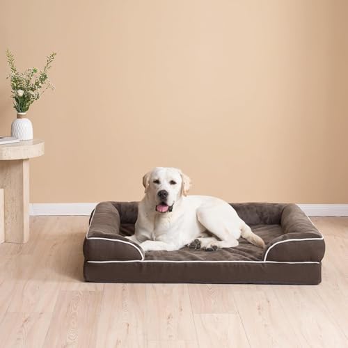 Image of Cutepups Orthopedic Dog Bed Comfortable Dog Mattress for Sleeping, Washable pet Bed for Dogs (Dark Brown, 3XL)