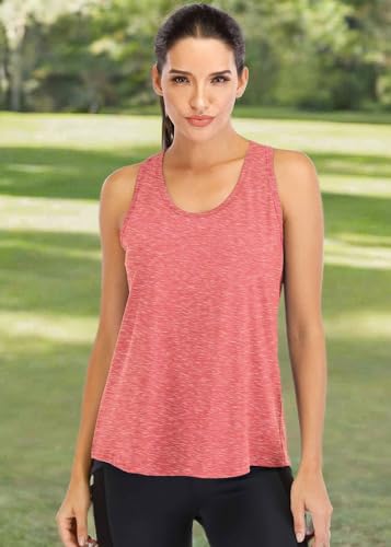 Image of ICTIVE Workout Tops for Women Loose Fit Racerback Mesh Backless Muscle Tank Running Shirts