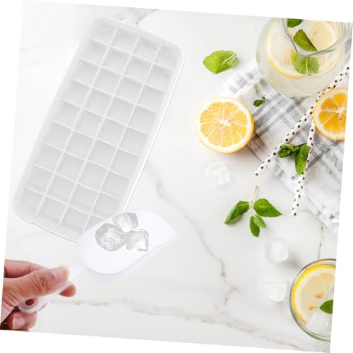 Molde para cubitos de hielo de silicona con tapa y base miniatura 3