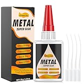 Super Glue for Metal and Stainless Steel 35g - Ultra Strong, Heavy Duty Waterproof, Heat Resistant, Quick-Dry, Clear Glue for Strong Bonding Between Metals, Other Materials, Jewelry Making