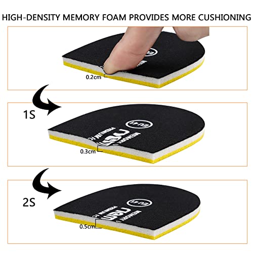 Image of riemot Memory Foam Insoles for Men Women, Super Soft Replacement Innersoles for Sneakers Walking Shoes Boots Liners, Thin Comfort Cushioning Shoe Insert Black-5mm EU 46