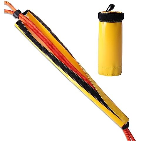 Rope Protector Portable Anti-Wear Durable PVC Velcro Closure Rope Protector Sleeve Lightweight Climbing Rope Protector for Rescue Aerial Work Tree Climbing Rappelling Equipment Arborist Rope Guard Cover