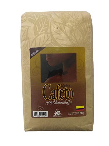 Coffee CAFETO 100 Colombian 2 Pound Bag Espresso Beans Medium-Dark Roast