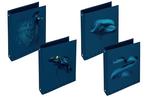 Classeurs à anneaux bleu 27 x 32 cm grand format rangement documents A4