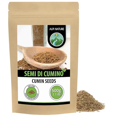 Alpi Nature Semi di Cumino 500g, Cumino Semi Interi e