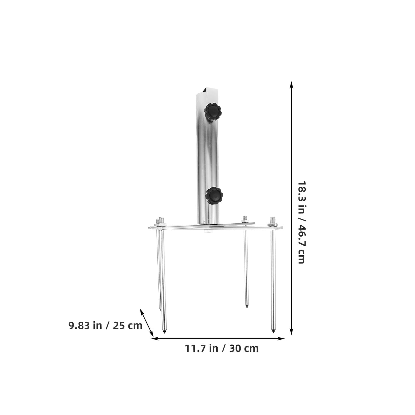 BESTonZON Soporte de Anclaje para Sombrilla de Exterior Portátil de Hierro Punta Desmontable para Jardín, Playa y Camping, Base Segura para Parasol