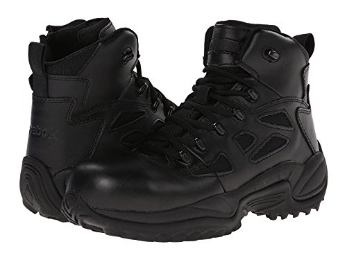 Reebok Mens Rapid Response Rb Safety Toe 6" Stealth With Side Zipper Military Tactical Boot, Black, 11 Us #TOP3